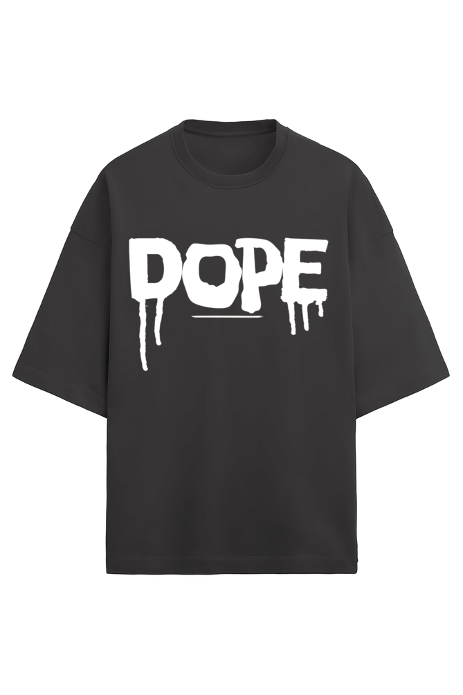 "DOPE" Unisex Oversized T-Shirt French Terry 280 GSM - Tee Orange