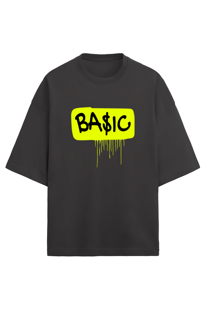 "BASIC" Unisex Oversized T-Shirt French Terry 280 GSM - Tee Orange