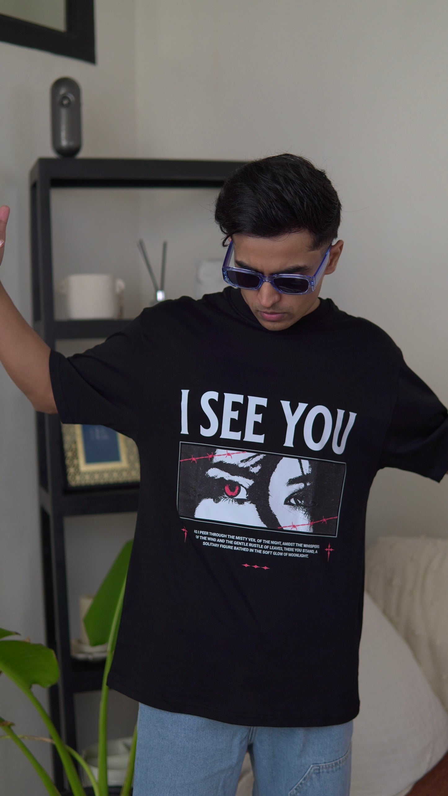 "I SEE YOU" Unisex Oversized T-Shirt - Tee Orange