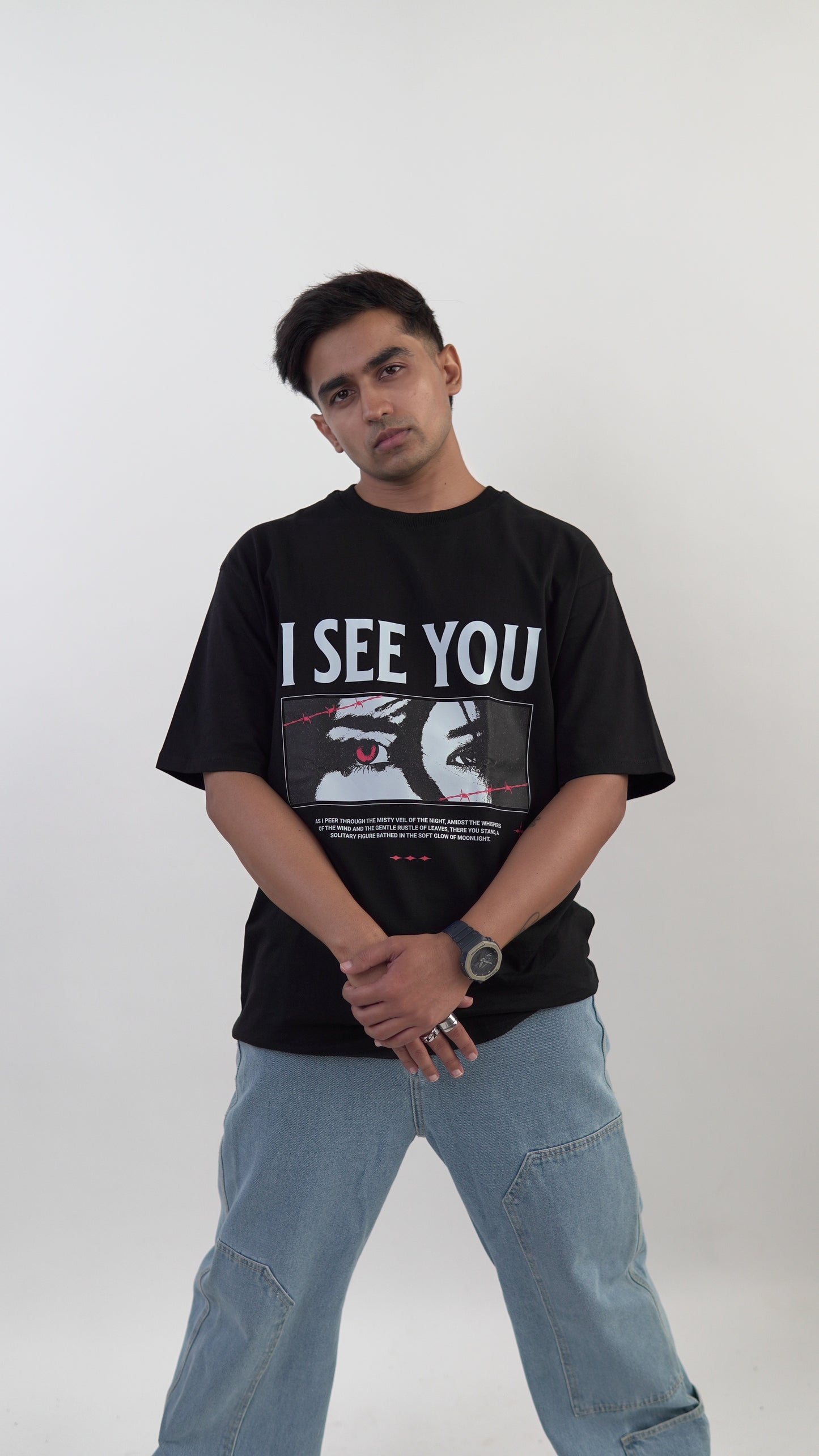 "I SEE YOU" Unisex Oversized T-Shirt - Tee Orange