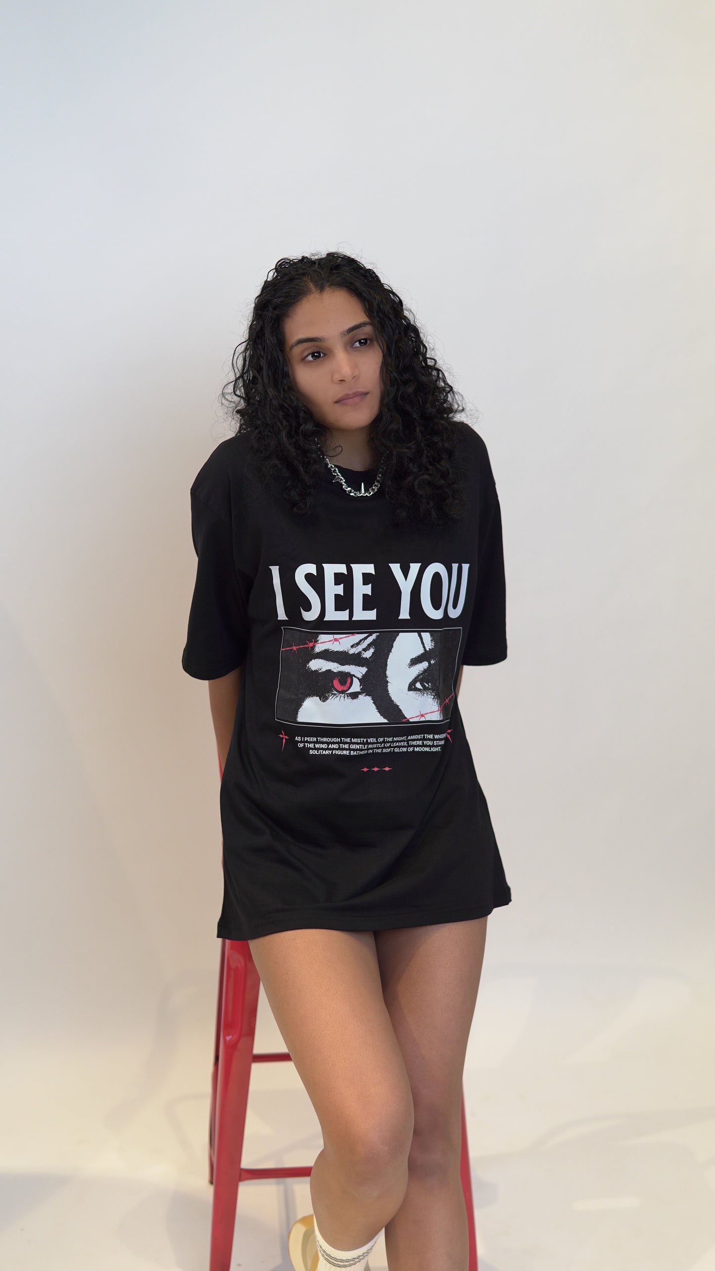 "I SEE YOU" Unisex Oversized T-Shirt - Tee Orange