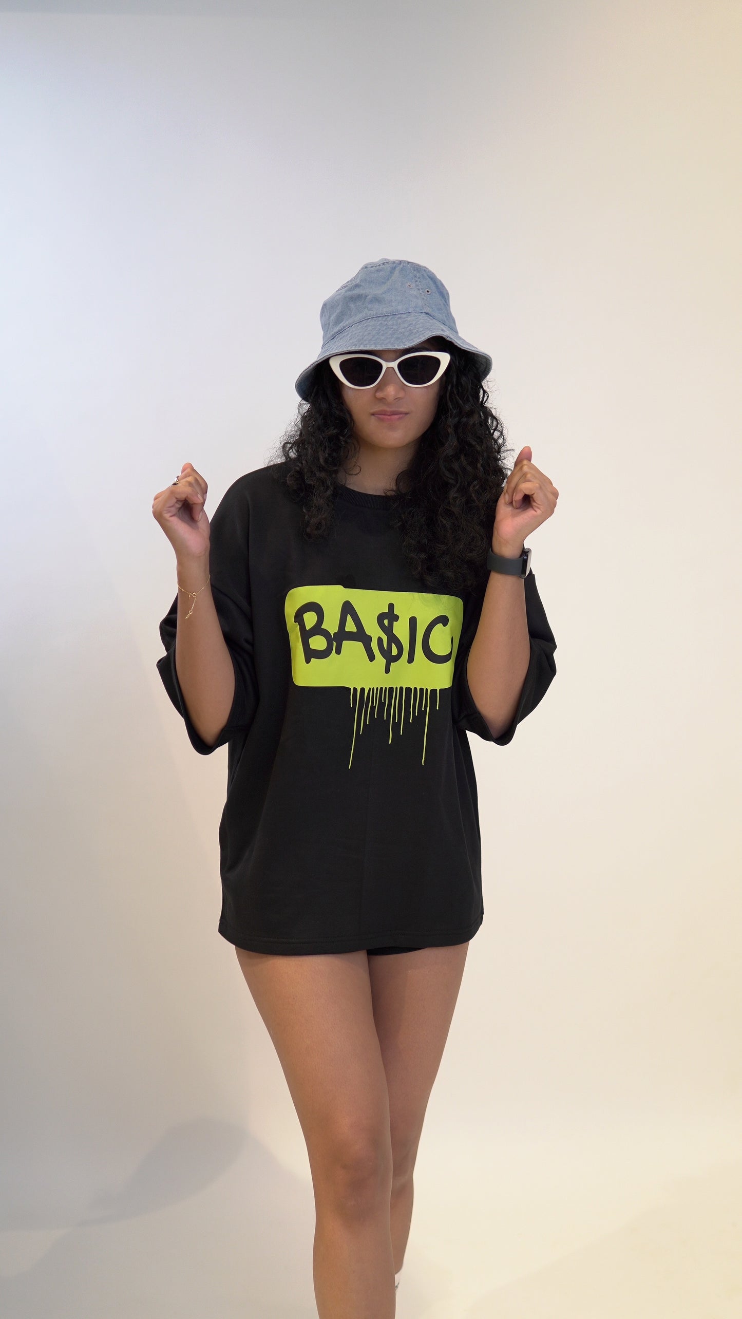 "BASIC" Unisex Oversized T-Shirt French Terry 280 GSM - Tee Orange