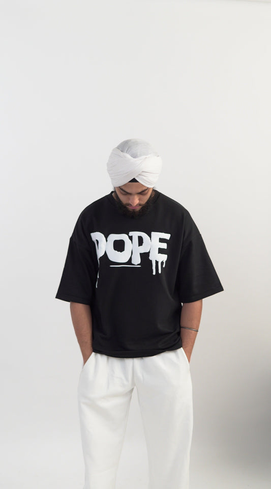 "DOPE" Unisex Oversized T-Shirt French Terry 280 GSM - Tee Orange