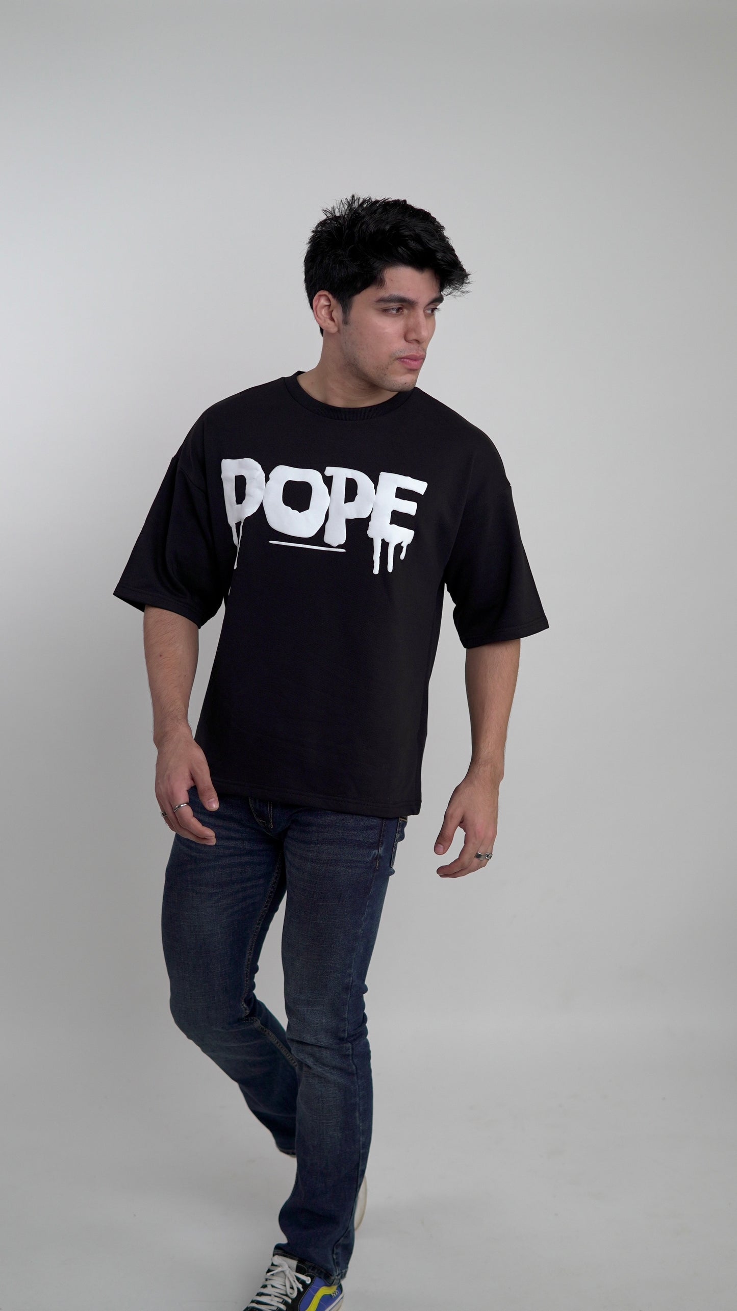 "DOPE" Unisex Oversized T-Shirt French Terry 280 GSM - Tee Orange