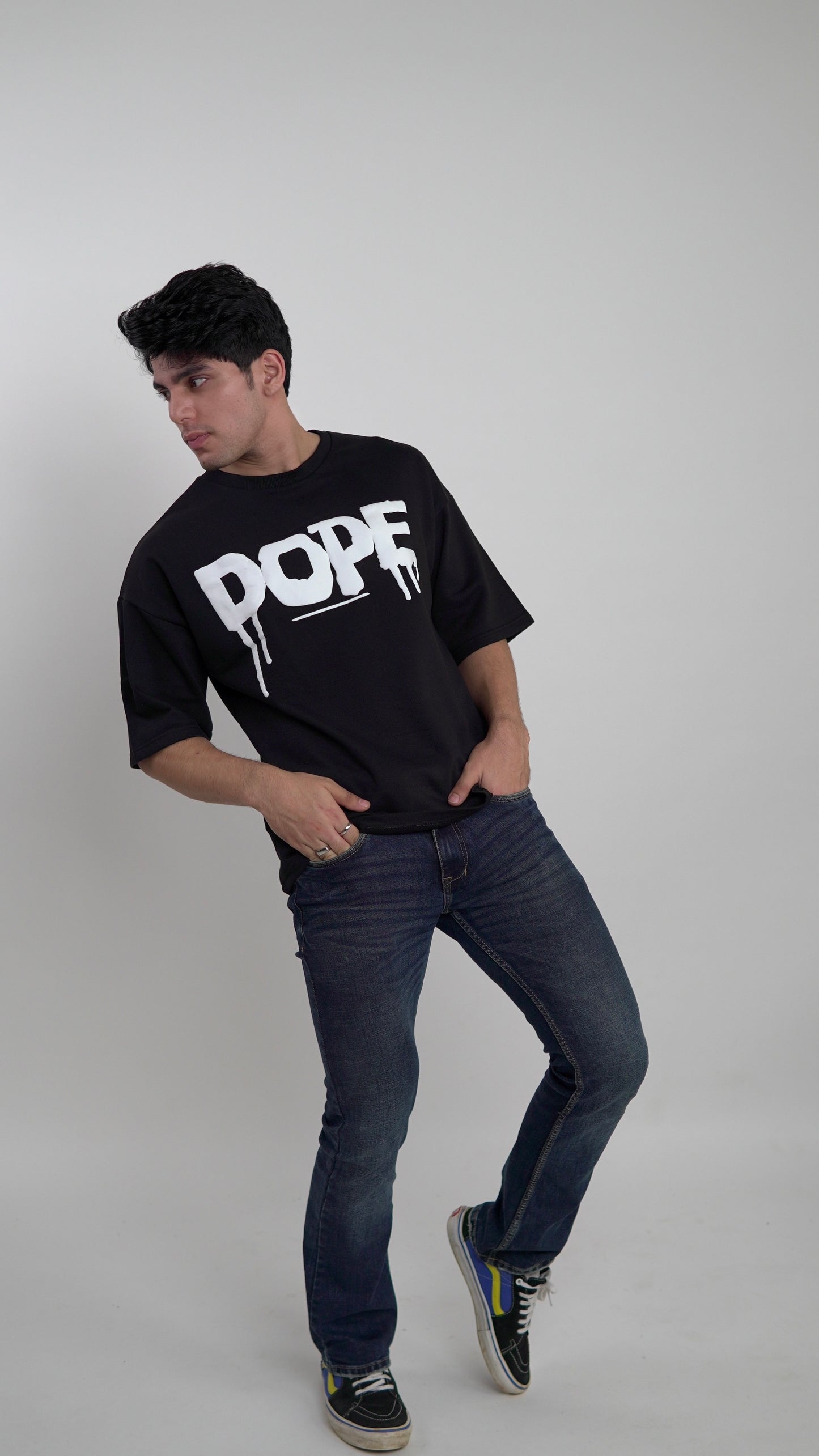 "DOPE" Unisex Oversized T-Shirt French Terry 280 GSM - Tee Orange