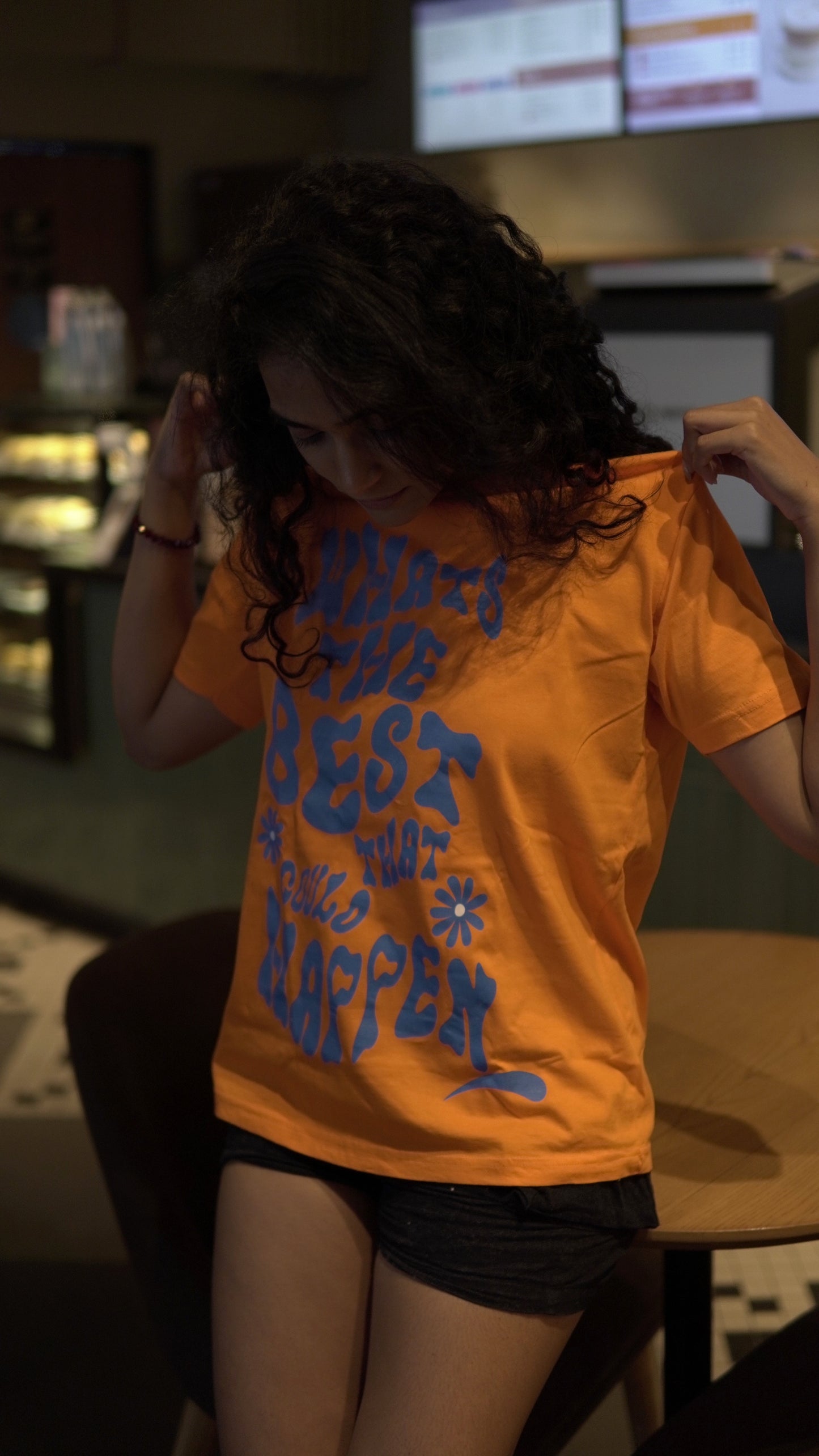 "WHAT`S THE BEST" Regular Fit Unisex Tee - Tee Orange