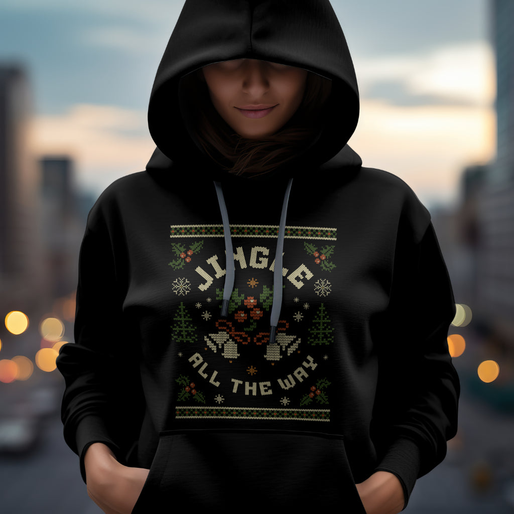 "JINGLE ALL THE WAY" - Christmas Hoodie Unisex