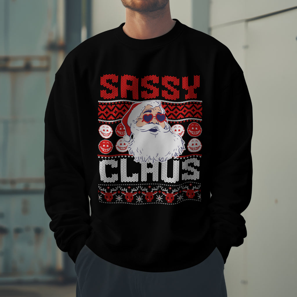 "SASSY CLAUS" Christmas Sweatshirt Unisex